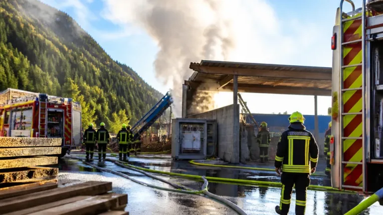 Feuer auf Mayr‑Melnhof‑Gelände in Leoben‑Göss rasch unter Kontrolle gebracht