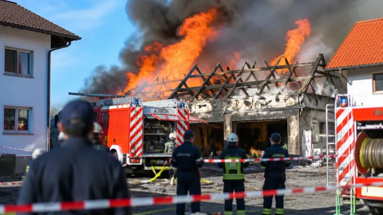 Feuer zerstört Feuerwehrhaus in Lieserhofen – Ursache unklar, keine Verletzten