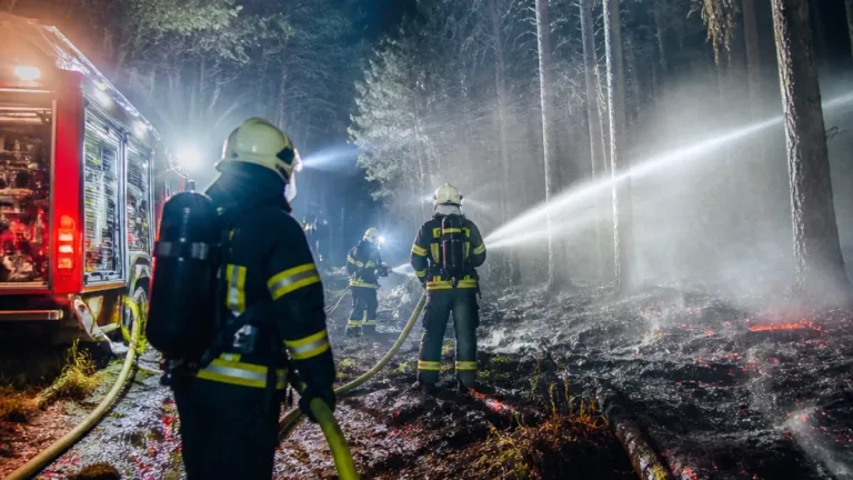 Feuerwehr Mödling im Katastropheneinsatz: Nächtliche Brandbekämpfung im Föhrenwald