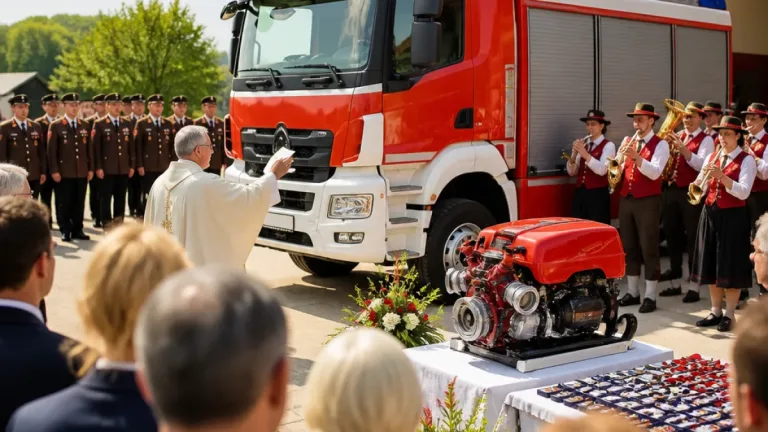 Feuerwehr Nitzing feiert: Neues HLFA 2 gesegnet und Ehrenzeichen überreicht