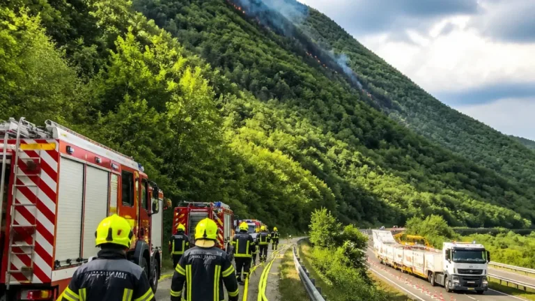Feuerwehreinsätze im Bezirk Baden: Waldbrand am Guglzipf und mehrere Verkehrsunfälle