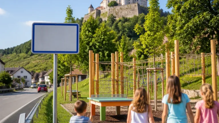 Forchtenstein erweitert Ortseingangs-Spielplatz: Ninja-Parcours und neue Bewegungsgeräte