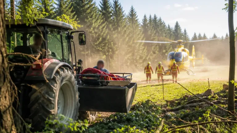 Forstarbeiter bei Waldarbeiten in Tragwein schwer verletzt und mit Hubschrauber ins Linzer Unfallkrankenhaus geflogen