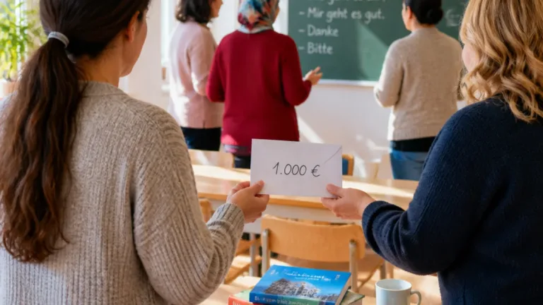 Frauenforum unterstützt kostenlose Deutschkurse: 1.000 Euro für ehrenamtliches Integrationsangebot