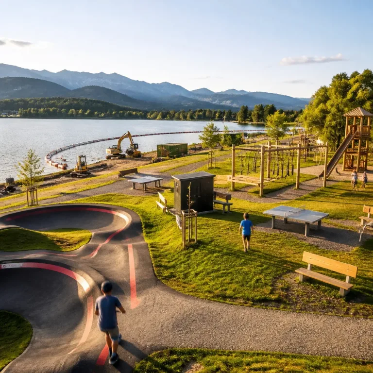 Neues Bewegungsareal am Volderer Teich: Pumptrack, Ninja-Parcours und Teichsanierung starten