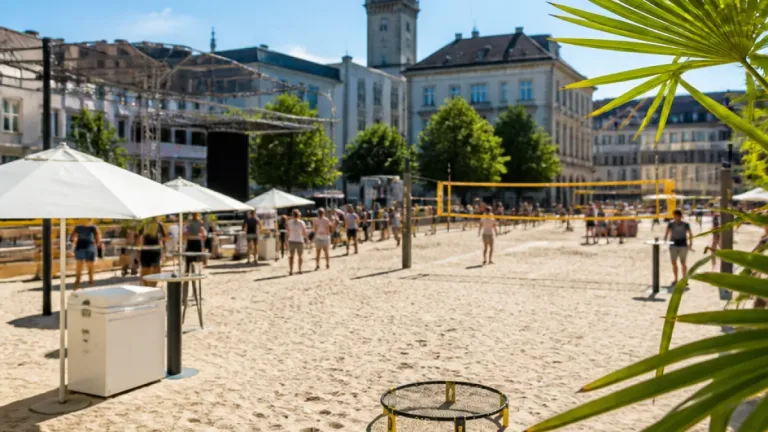Fronius eröffnet den Wels City Beach: Summer Day am Minoritenplatz mit Sport und Musik