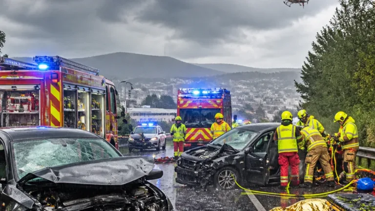 Frontalcrash auf B100 bei Villach: Fünf Verletzte, Rettungskräfte schneiden Fahrer aus Wracks