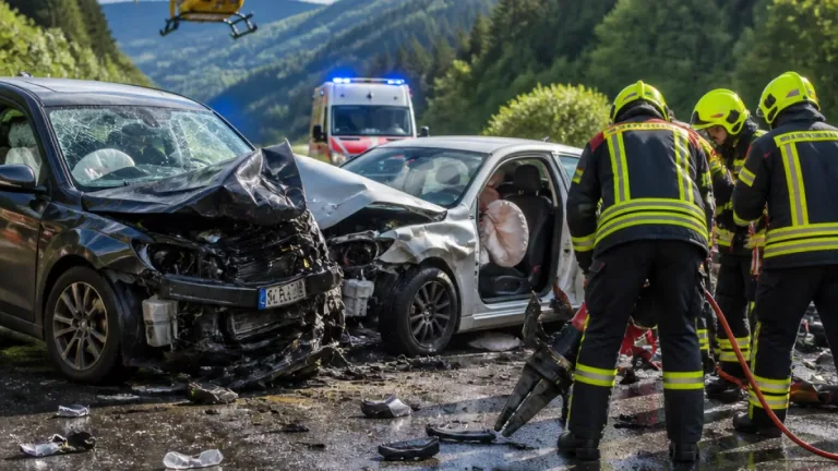 Frontale Kollision auf B96 bei Frojach: Ein Mann schwer verletzt verstorben