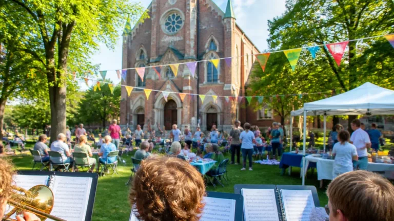 Gartenfrühschoppen in der Erlöserkirche verbindet Bläsermusik mit kulinarischer Gastfreundschaft