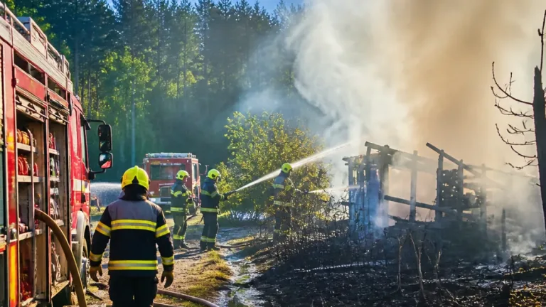 Gartenhütte in Ottnang gerät in Brand – rund 115 Einsatzkräfte verhindern Waldbrand