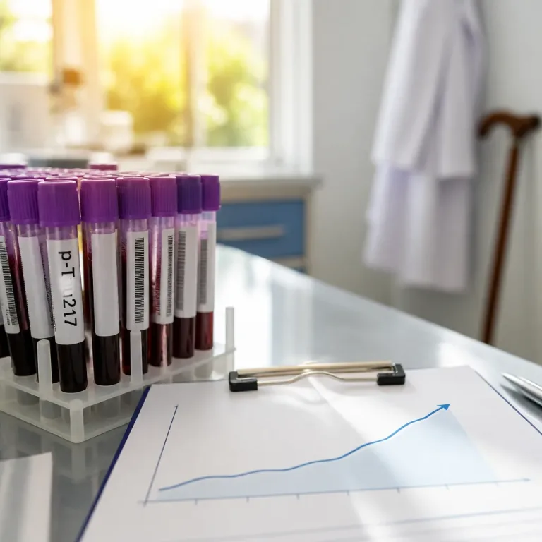 Blutmarker p‑Tau217 sagt Alzheimer‑Risiko bis zu zehn Jahre voraus