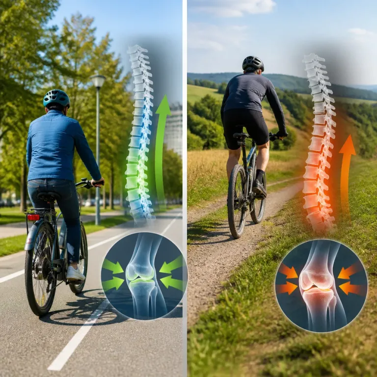 E‑Bike kann Rücken und Knie entlasten – wichtig ist regelmäßige, beschwerdearme Bewegung