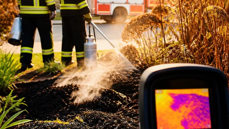 Glosender Rindenmulch in Blumenbeet: Feuerwehrübung in Neulengbach zeigt Brandrisiko