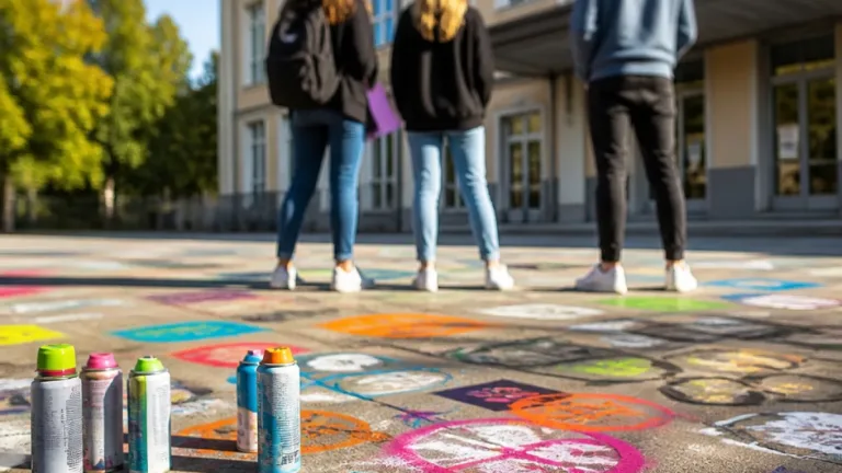 Gmünd: Mit Graffiti vor Schulen gegen Zeugnisstress