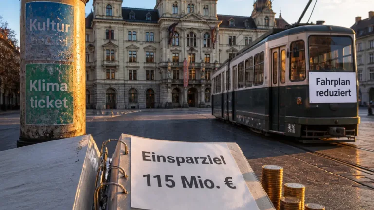 Graz vor harten Einschnitten: 115 Millionen Euro Einsparziel bis 2031