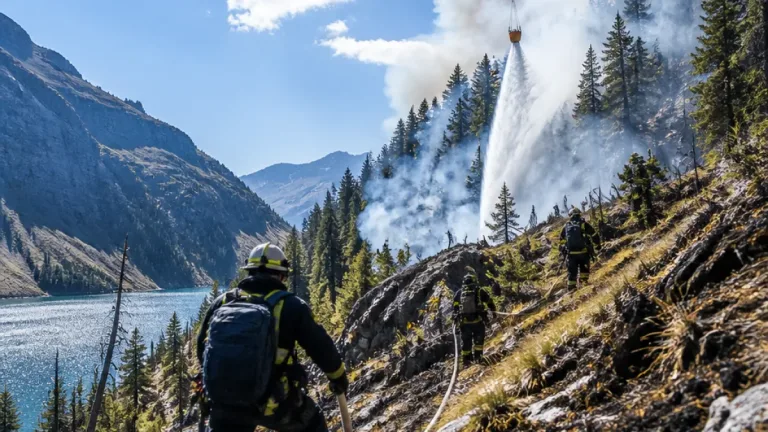 Großaufgebot bekämpft Waldbrand im Stilluptal — Hubschrauber mit Flughelfern eingesetzt