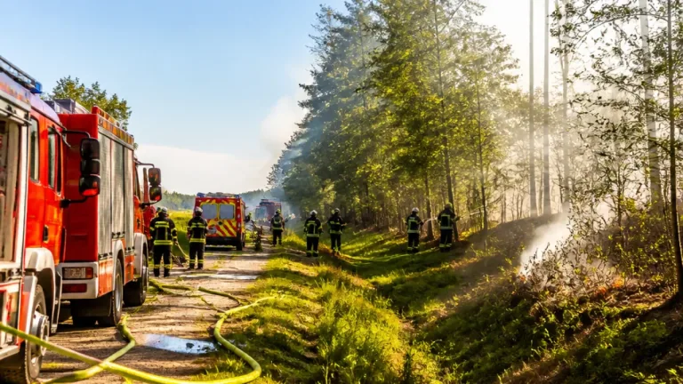 Großaufgebot der Feuerwehren verhindert Ausbreitung eines Flurbrands in St. Florian