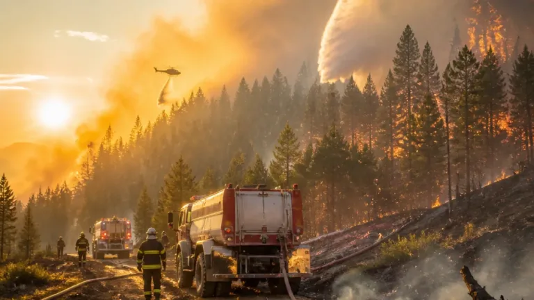 Großbrand im Föhrenwald: Einsatz dauert an, Glutnester behindern Löscharbeiten