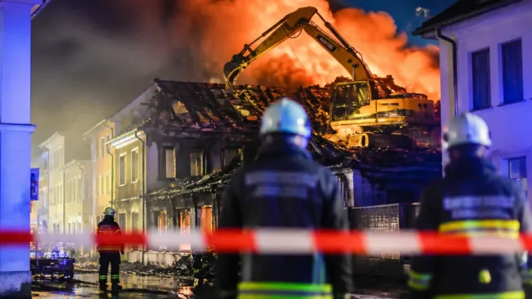 Großbrand in Bregenz: Bäckerei in der Achsiedlungstraße völlig zerstört