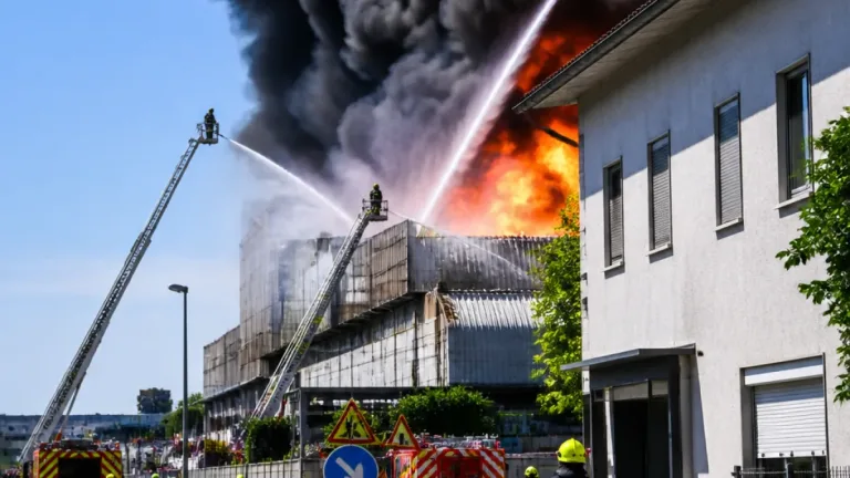Großbrand in Entsorgungsbetrieb: Seit den Mittagsstunden kämpfen zahlreiche Feuerwehren in Steyr