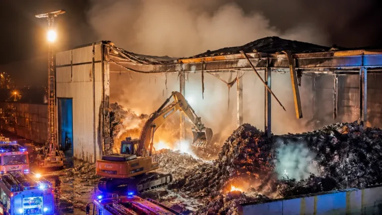 Großbrand in Gleink: Halle einer Abfallsortieranlage zerstört – Akku wahrscheinlich Ursache