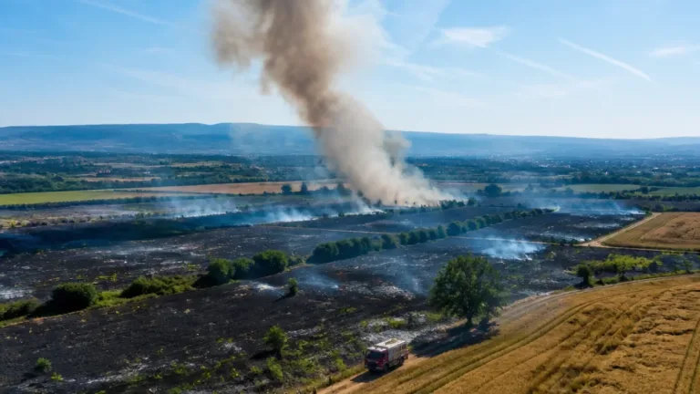 Großbrand südlich von Wiener Neustadt und Hitzerekord in Niederösterreich belasten Region