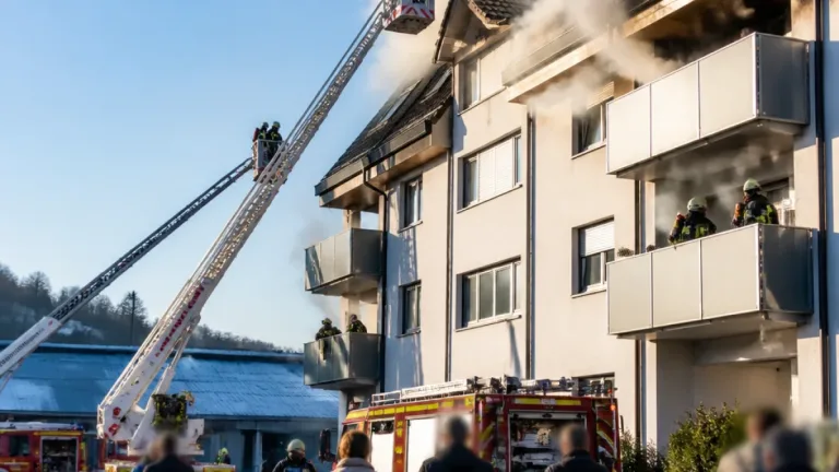 Große Evakuierung nach Dachstuhlbrand in Kematen an der Ybbs