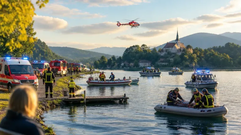 Großeinsatz am Wörthersee: Mann nach rund 30 Minuten aus acht Metern Tiefe geborgen