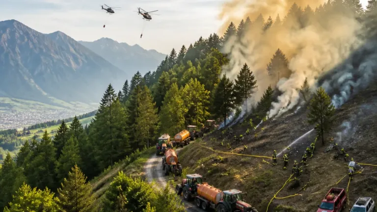 Großeinsatz bei Waldbrand in Matrei: 170 Einsatzkräfte bringen Lage unter Kontrolle