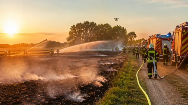 Großeinsatz in Lackenbach: Flurbrand mobilisiert 150 Feuerwehrleute