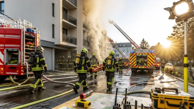 Großübung in Traisen: Feuerwehr probt Kellerbrand in neuem Mehrparteienhaus