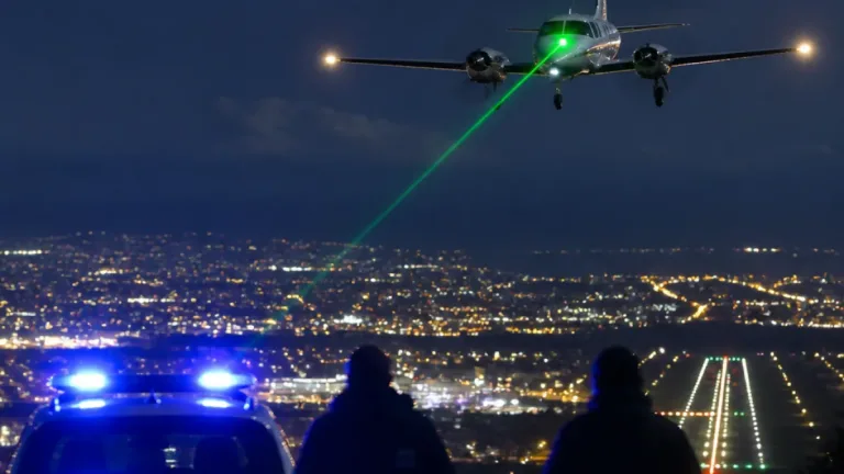 Grüner Laser blendet Privatmaschine im Landeanflug auf Graz – Polizei ermittelt