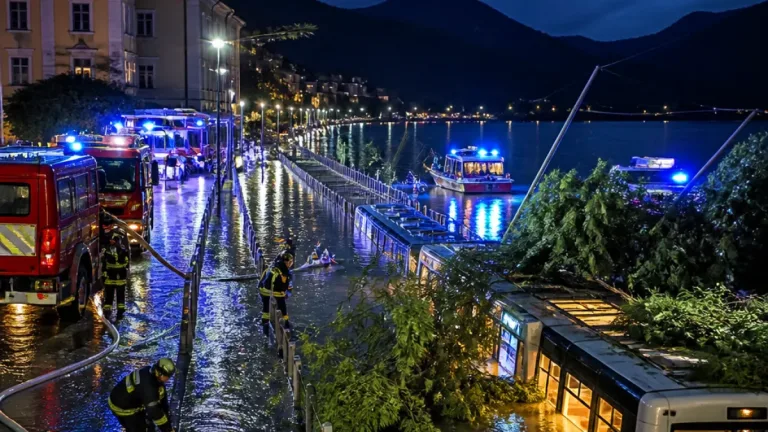 Heftiges nächtliches Gewitter: rund 80 Feuerwehreinsätze und massive Verkehrsbehinderungen in Salzburg