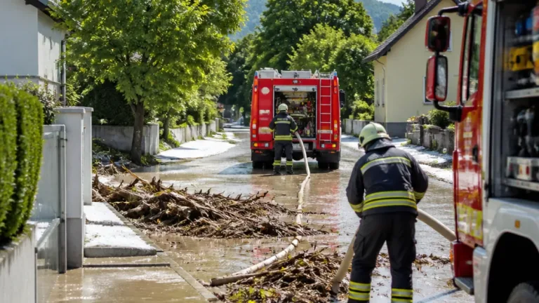 Heftiges Unwetter in Schöder: Bis zu 20 cm Hagel und Murenabgang belasten Gemeinde