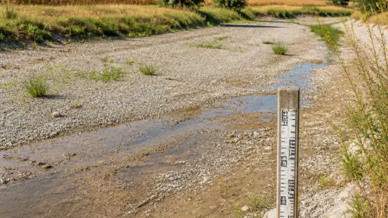 Hitzemonat Juli trifft Grieskirchen: Flüsse führen dramatisch wenig Wasser