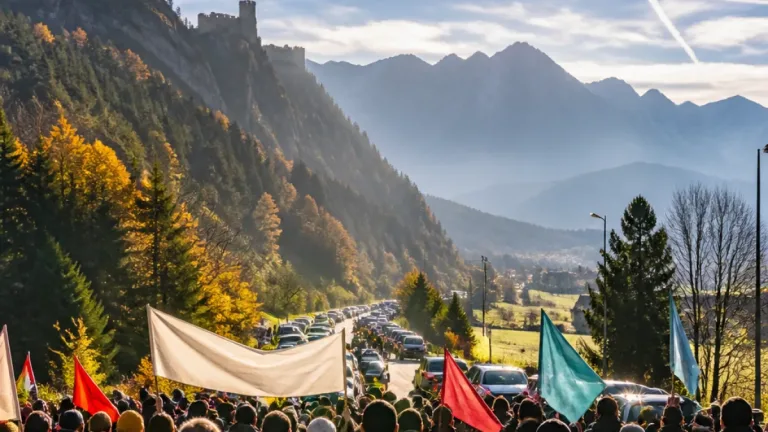 Hunderte demonstrieren in Reutte gegen Fernpasspaket – B179 stundenweise gesperrt