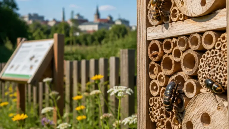 Insektenhotel in Wiener Neustadt besetzt: drei Käfer, eine Biene nutzen Nistplatz