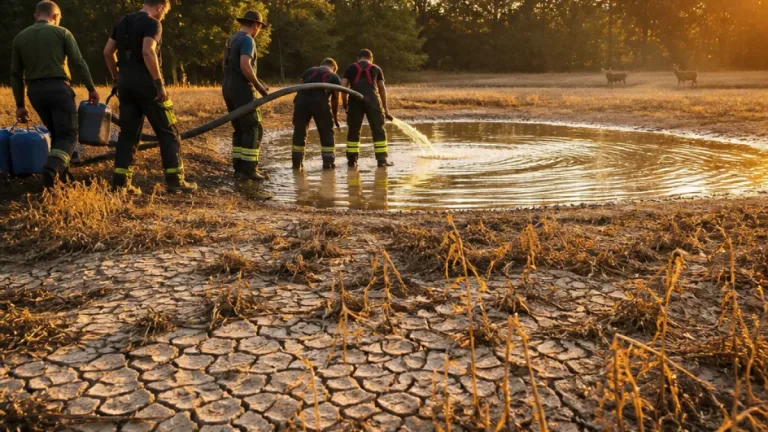 Jägerschaft und Feuerwehr füllen Suhlen und Tümpel auf — Wasser für Wildtiere in Schattendorf