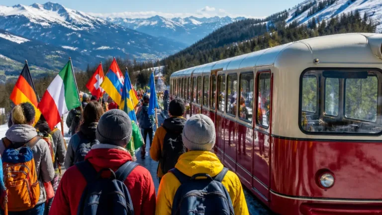 Jugendaustausch: 20 Jugendliche aus 16 Nationen auf Schneebergfahrt des Lions Club
