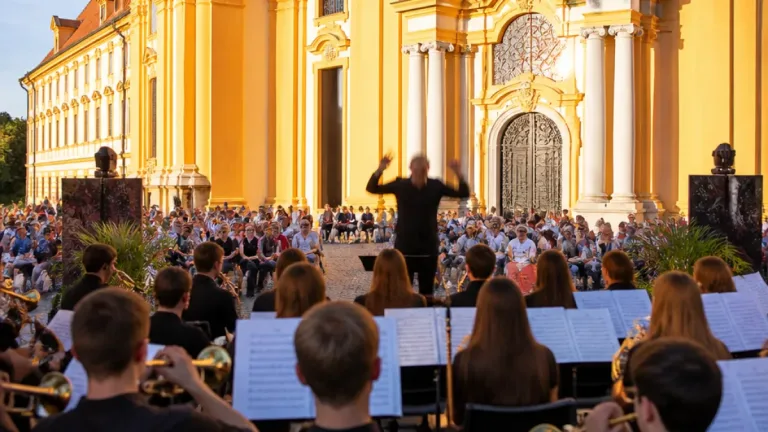Junge Bläserphilharmonie begeisterte vor der Kulisse des Stifts Melk