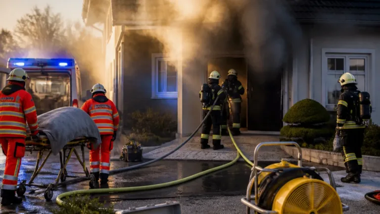 Krems: 84‑Jährige aus völlig verrauchtem Haus gerettet nach Küchenbrand in Neuhofen