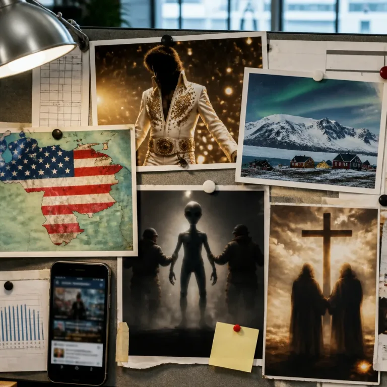 Trump verbreitet KI-Bilder: Elvis‑Outfit, Grönland‑Gruß und ein Alien‑Szenario