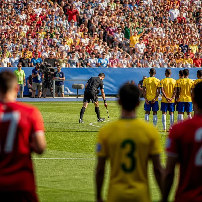 Freistoß-Panne bei WM-Spiel: Schiedsrichter vergisst Freistoßspray, Ausführung verzögert sich