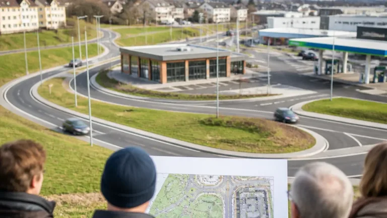 Kurvenreiche Zufahrt soll Staus auf der B 121 beim neuen McDonald’s verhindern