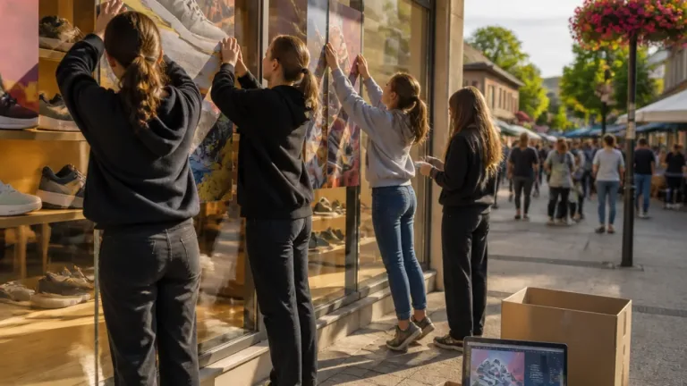 LBS-Schülerinnen gestalten Schaufenster: Praxisprojekt in Fürstenfeld