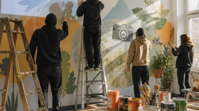 Lehrlinge gestalten Wand im Lehrbetrieb: Graffiti-Workshop stärkt Ausdruck und Zusammenhalt