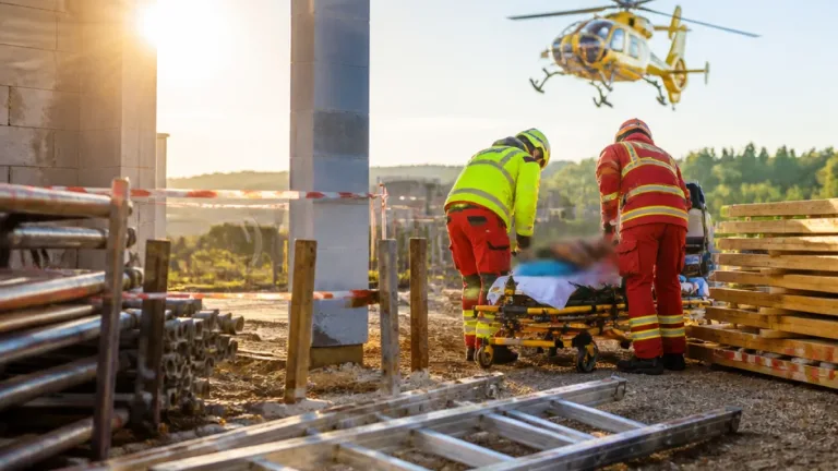 Leiter rutscht weg: 59‑Jähriger nach Absturz mit Rettungshubschrauber ins Klinikum geflogen