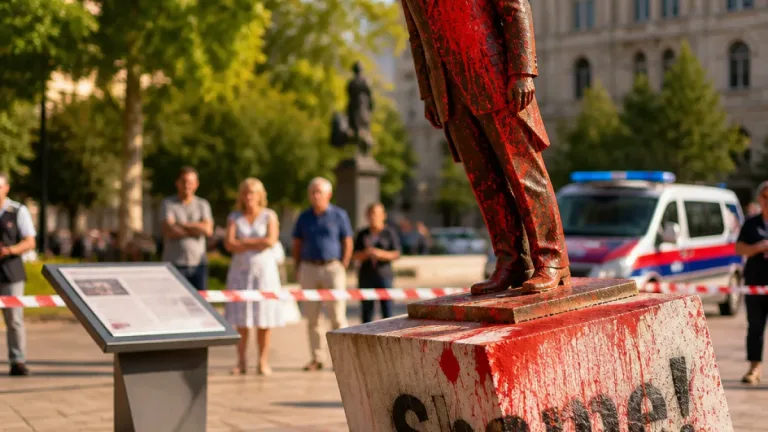 Lueger-Statue in Wien nach Rückkehr erneut mit Farbe und Schriftzug beschmiert