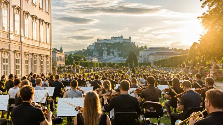 Mehr als 300 Musikerinnen und Musiker spielen Mozart im Mirabellgarten