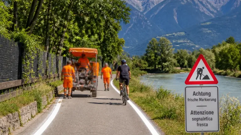 Mehr Sicherheit am Drauradweg: Sperrlinien und zweisprachige Schilder nach 85 Unfällen